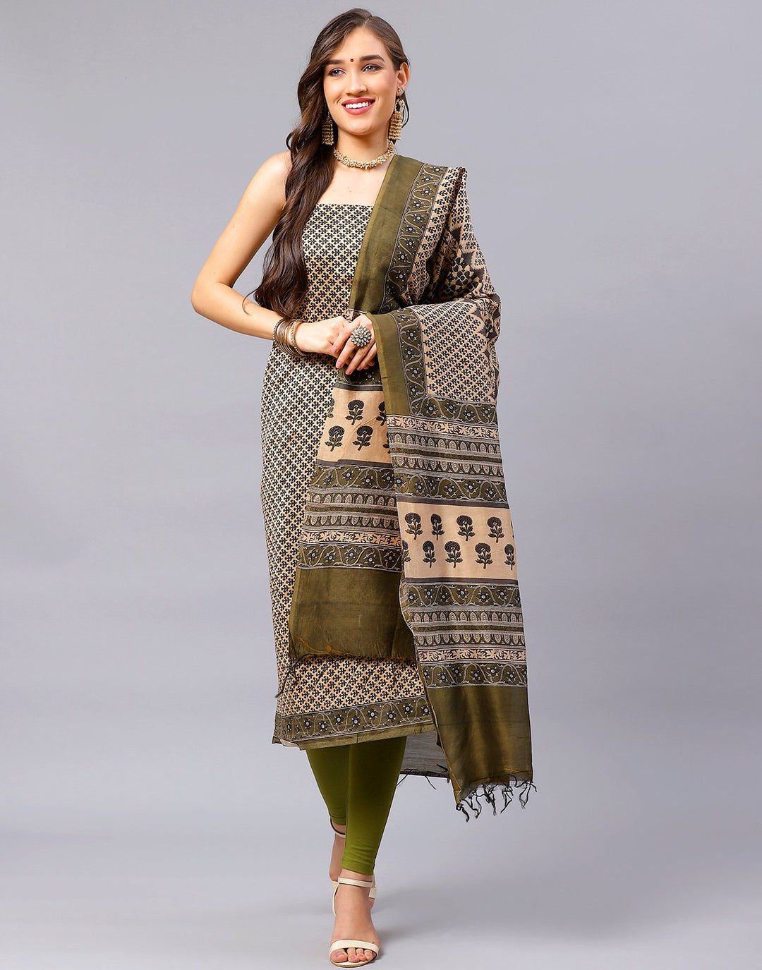 Chanderi Printed Suit Piece