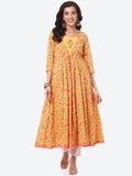 Floral Printed Double Layer Cotton Kurta