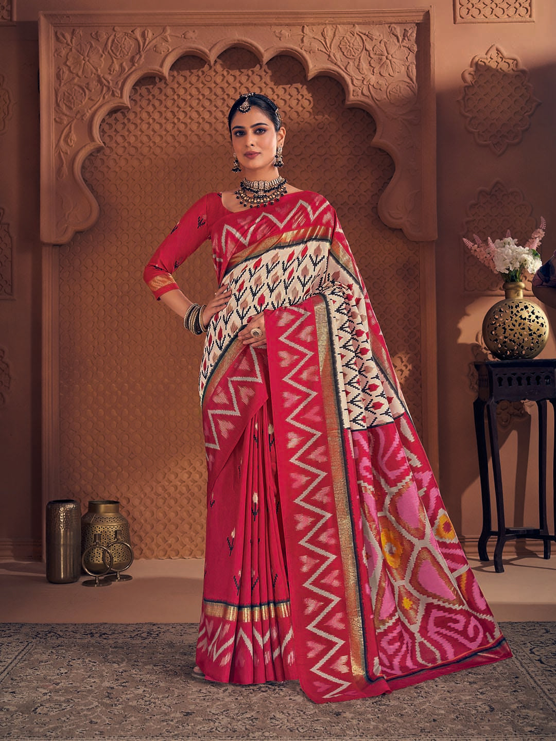 Printed Art Silk Saree