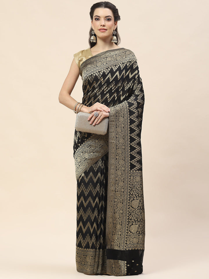 Zari Jaal Woven Georgette Saree
