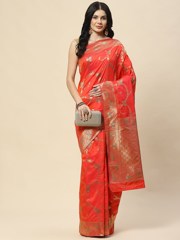 Zari Jaal Woven Art Silk Banarsi Saree