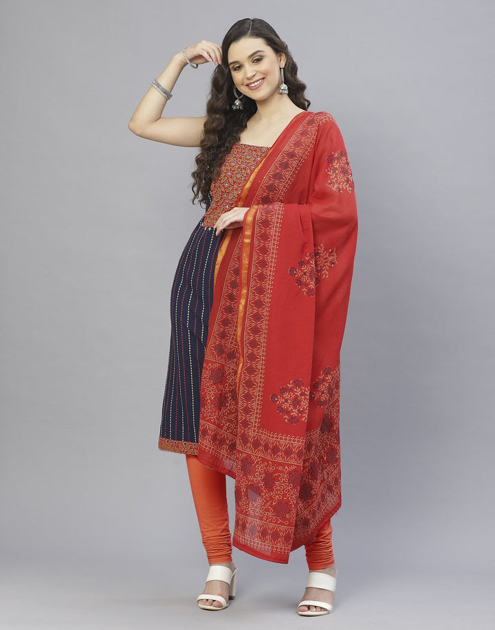 Cotton Embroidered Suit Set