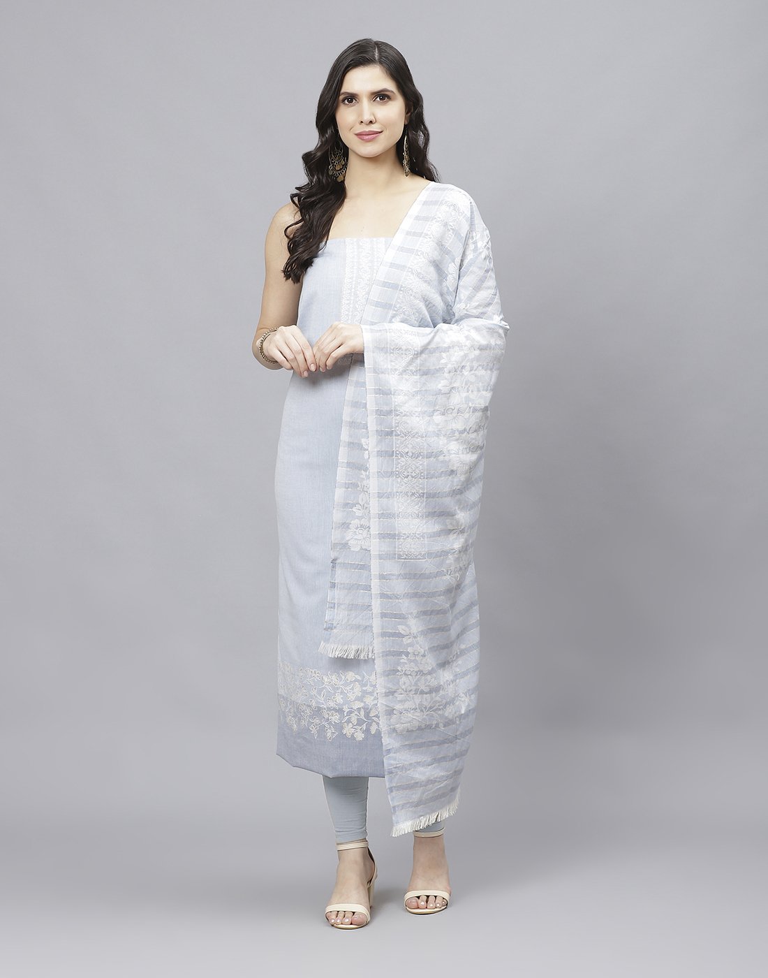 Cotton Embroidered Suit piece