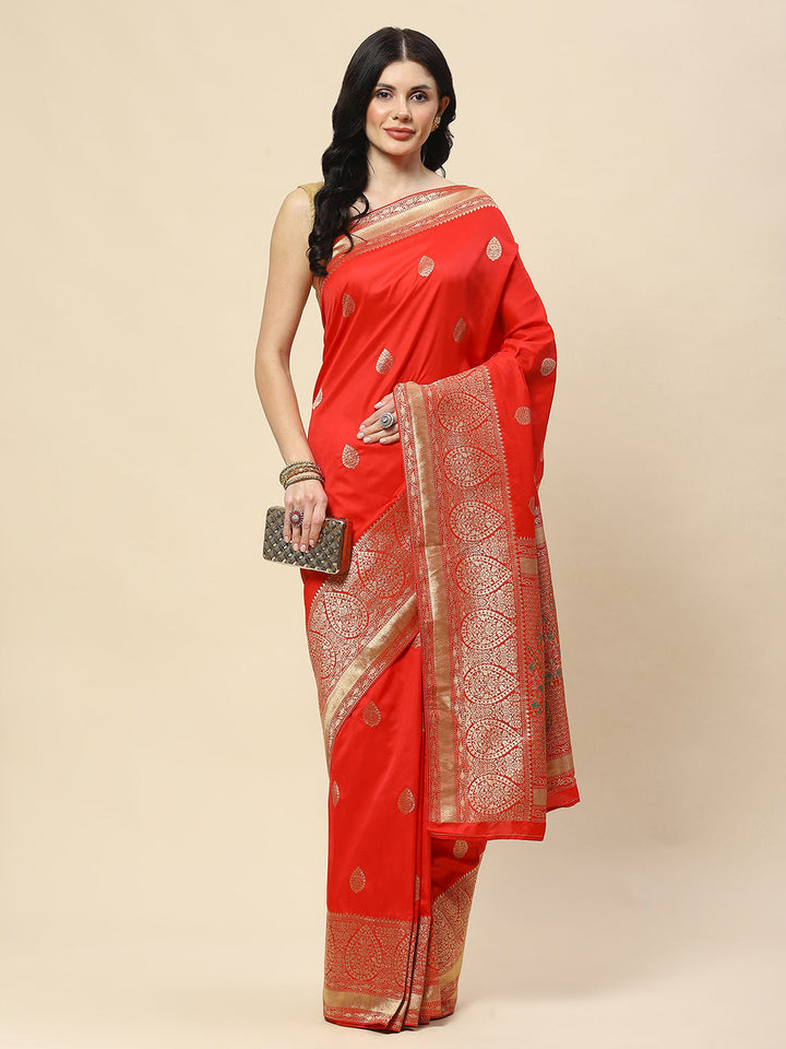 Zari Booti Woven Art Silk Banarsi Saree