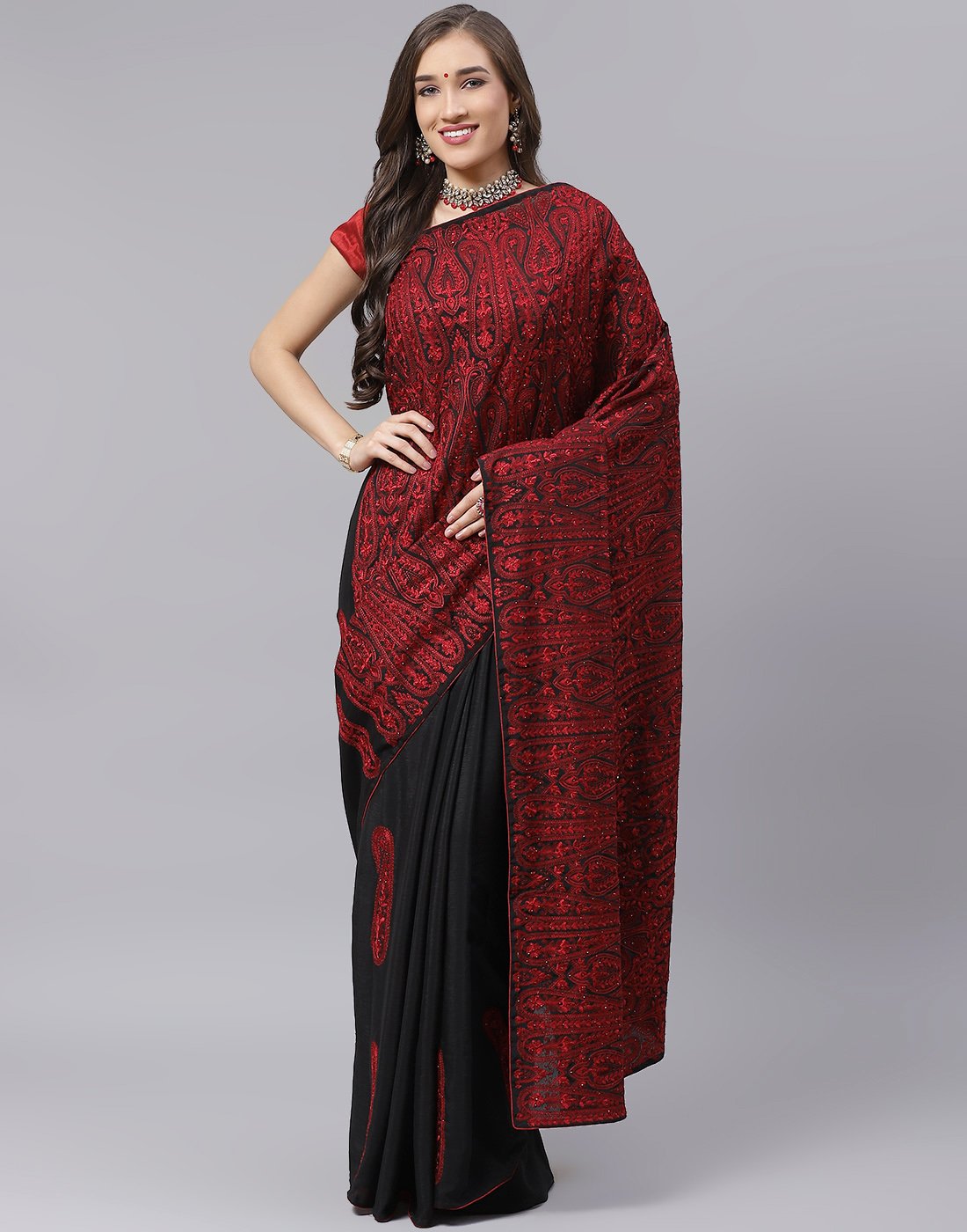 Georgette Embroidery Saree