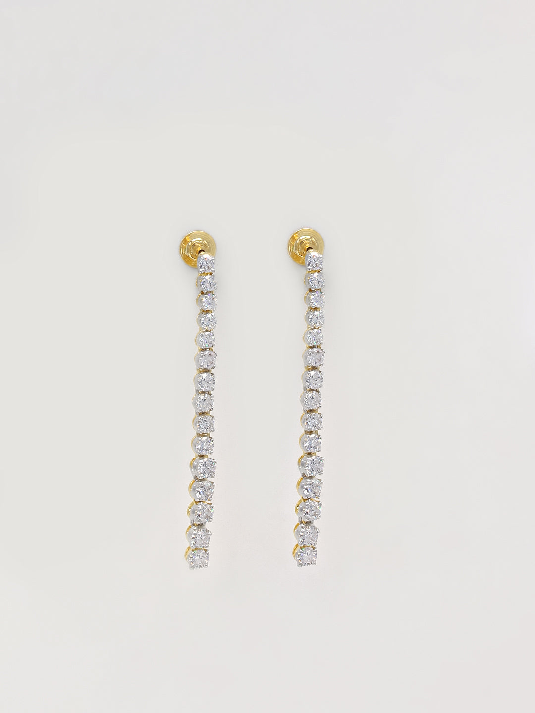 Gold Plated Earrings Embellished With Diamond Stone