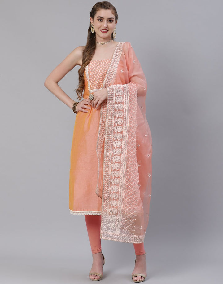 Chanderi Embroidered Suit Piece