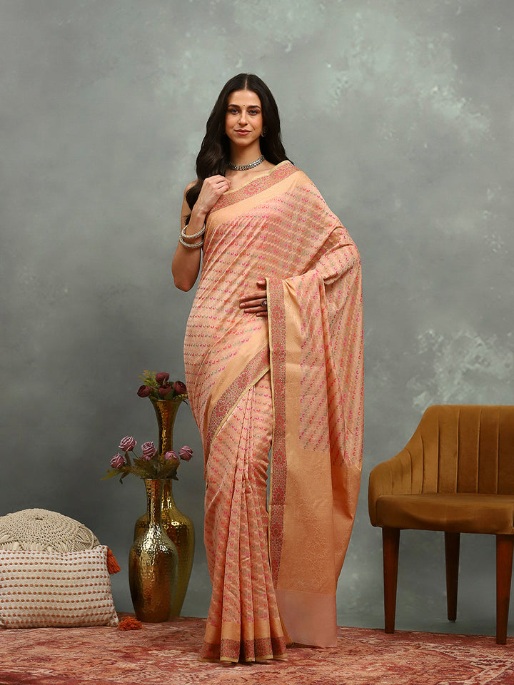 Resham Woven Design Cotton Blend Woven Saree