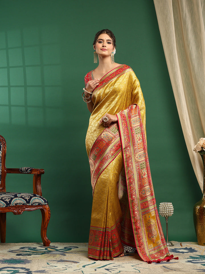 Embroidered Dola Silk Saree