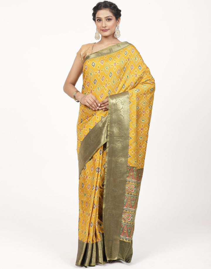 Printed Rajkot Patola Mirror Saree