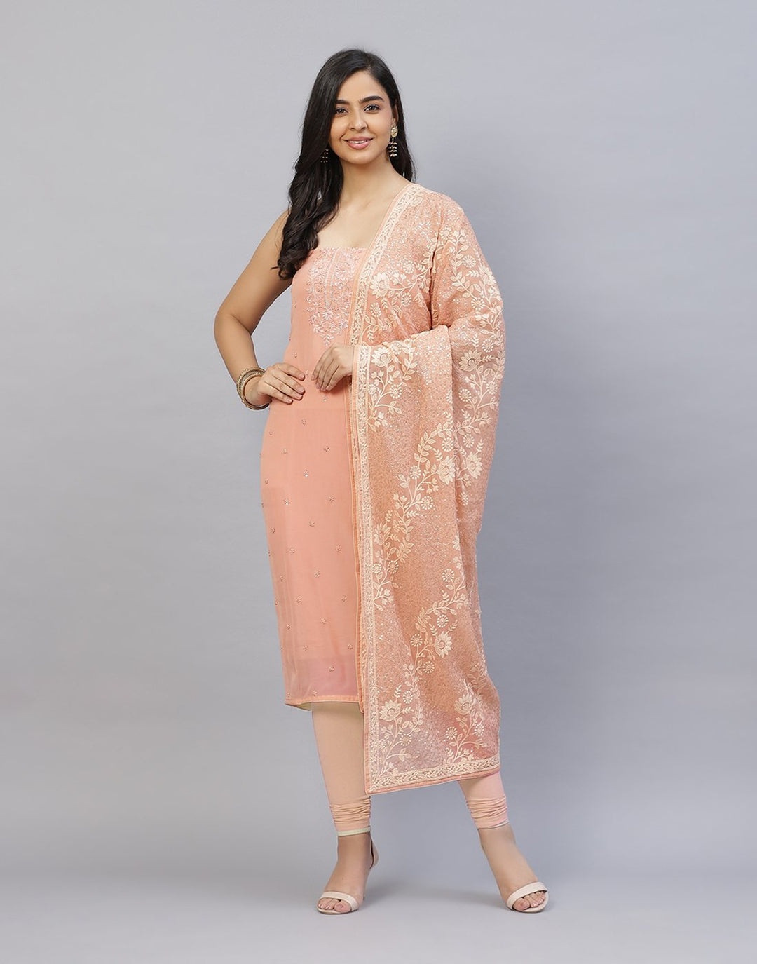 Embroidered Art Georgette Suit Piece