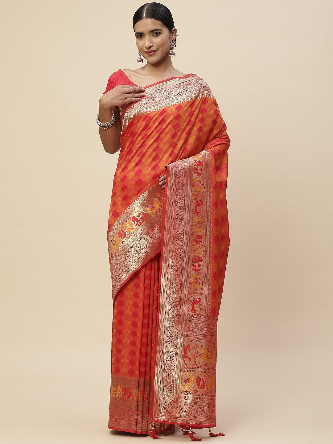 Zari Border Handloom Woven Saree