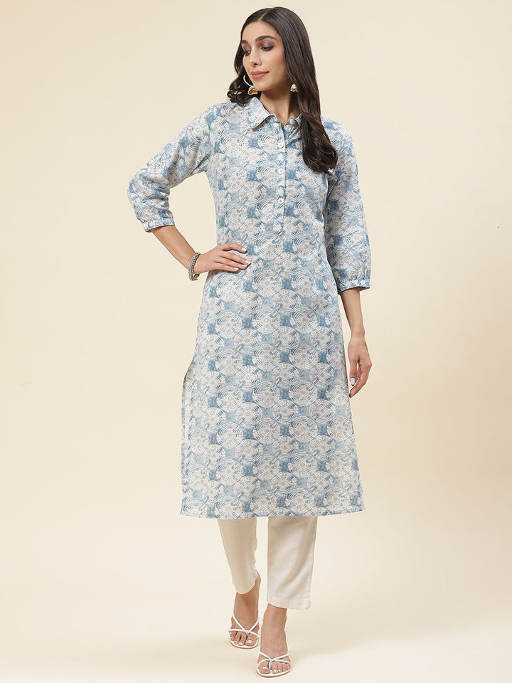 Printed Muslin Kurta