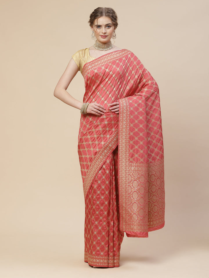 Zari Jaal Banarasi Woven Saree