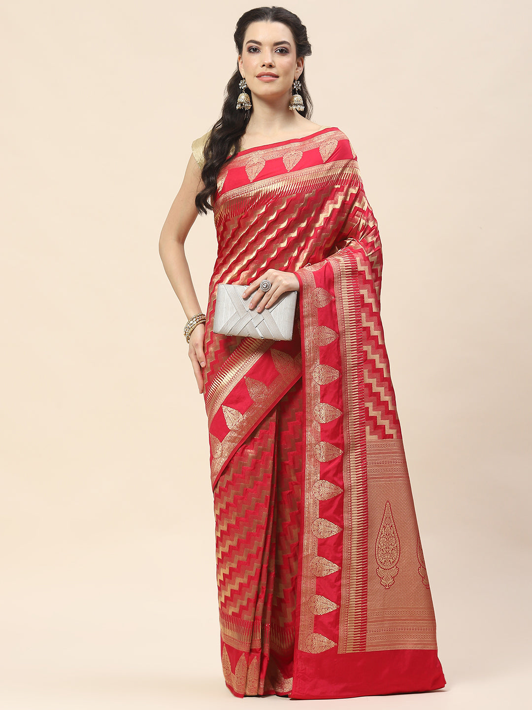 Zari Jaal Woven Handloom Saree