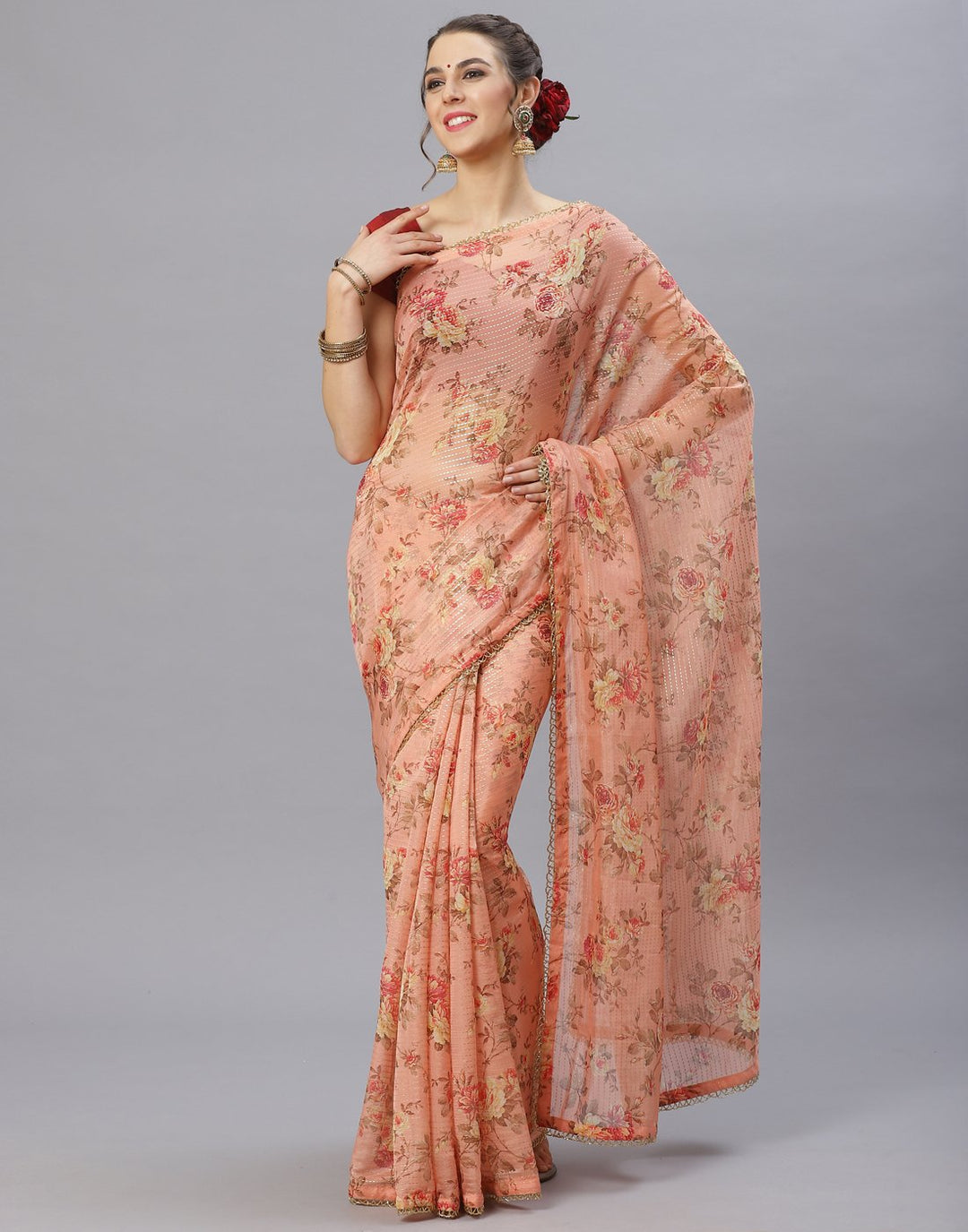 Floral Kora Printed Saree