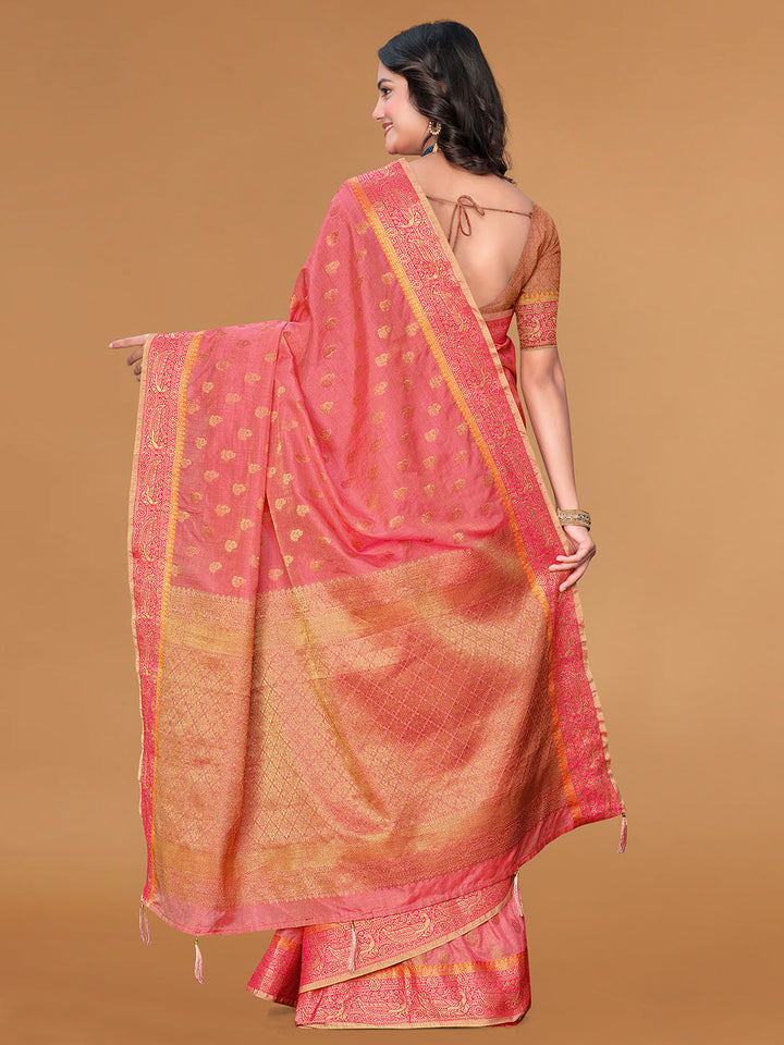 Zari Jaal Cotton Woven Saree