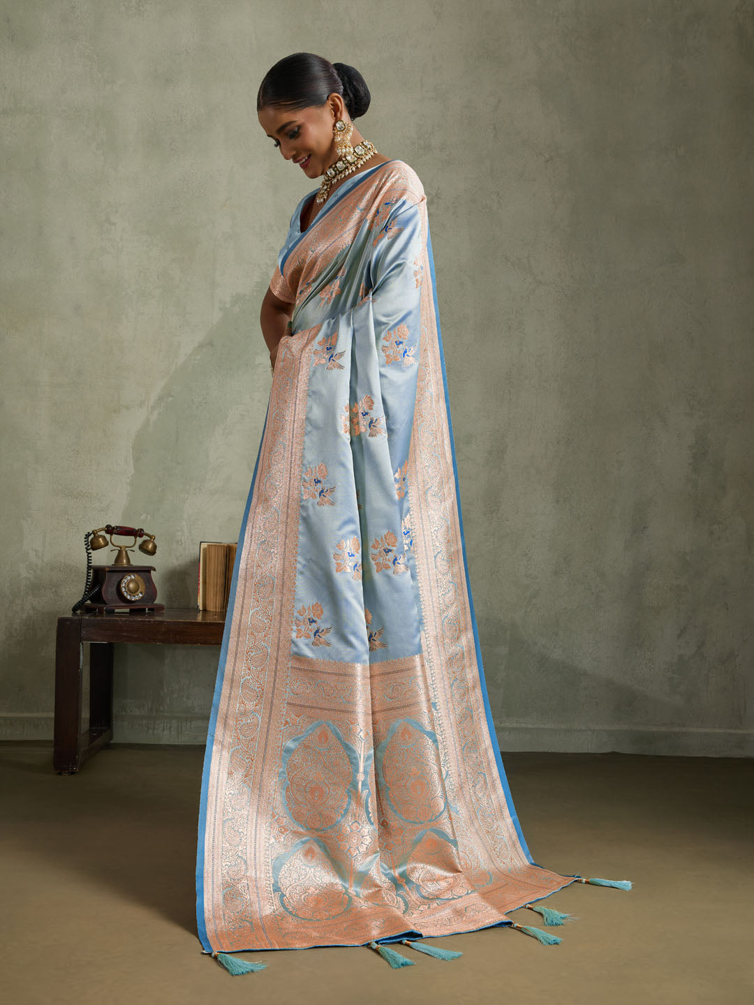Woven Design Satin Silk Saree