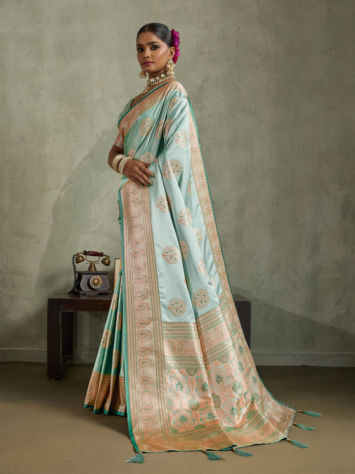 Woven Design Satin Silk Saree