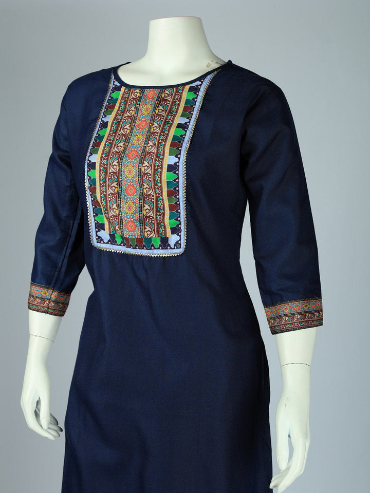 Printed Cotton Blend Kurta With Pant