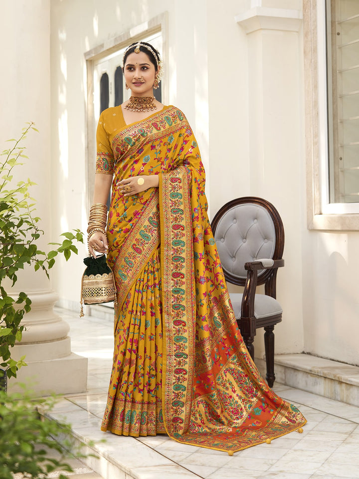 Patola Print Art Silk Saree