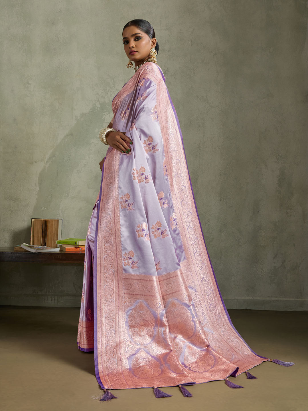 Woven Design Satin Silk Saree