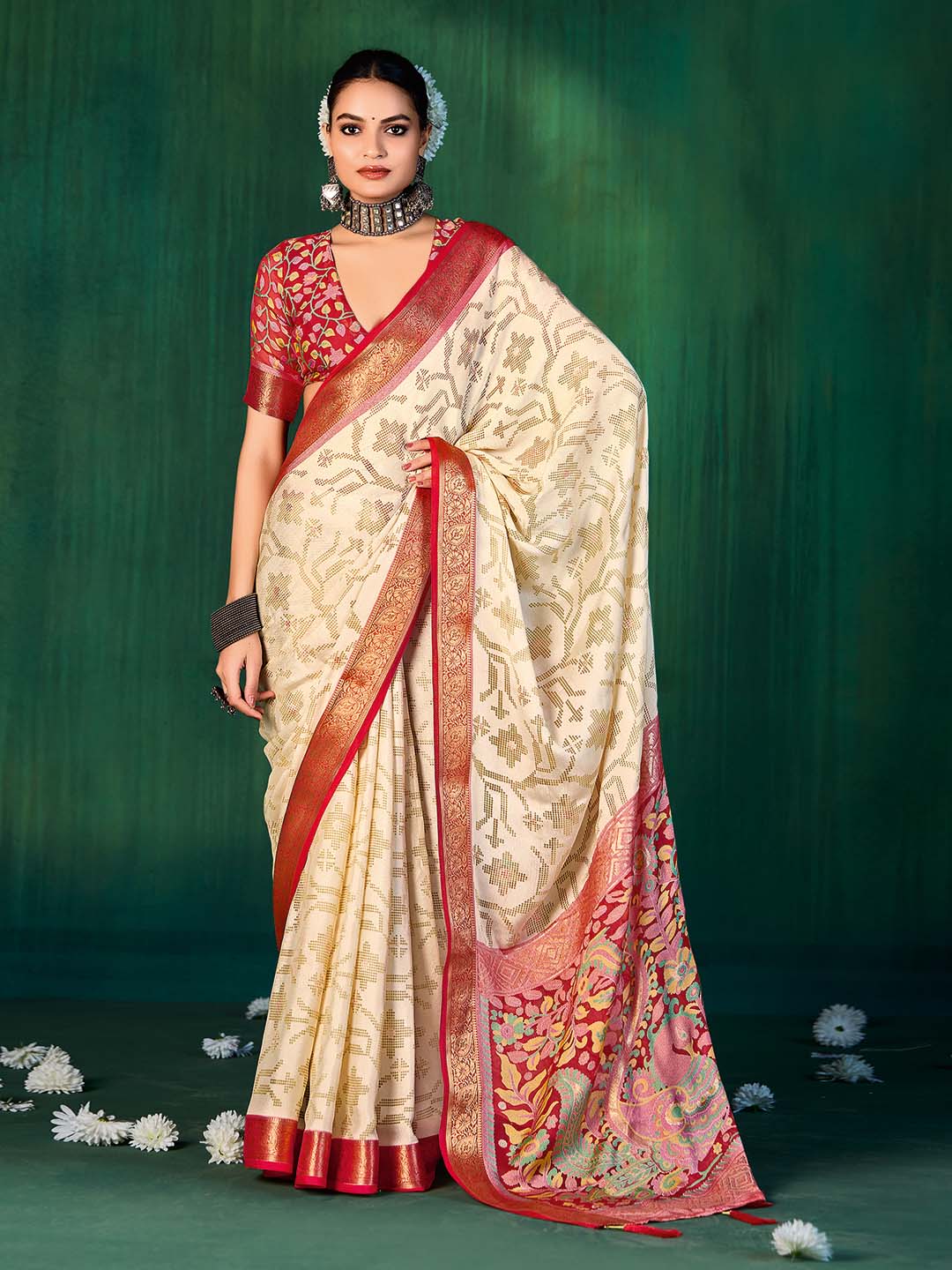 Bandhani Printed Georgette Saree