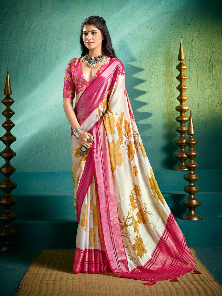 Digital Floral Printed Georgette Saree