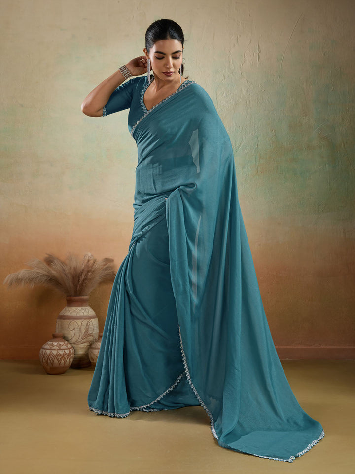 Woven Design Georgette Saree