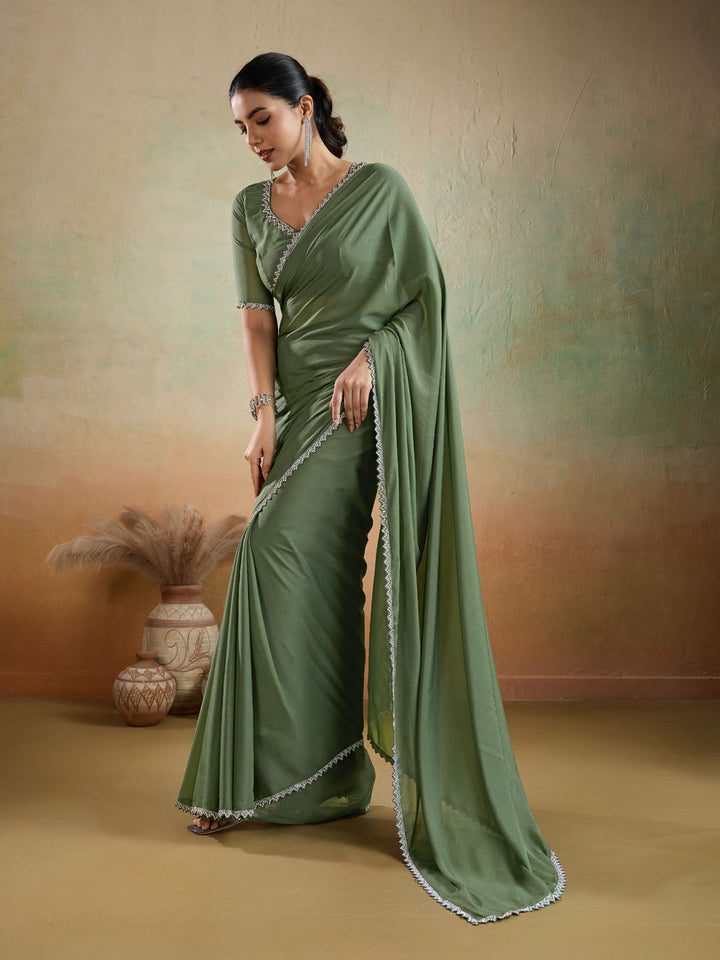 Woven Design Georgette Saree