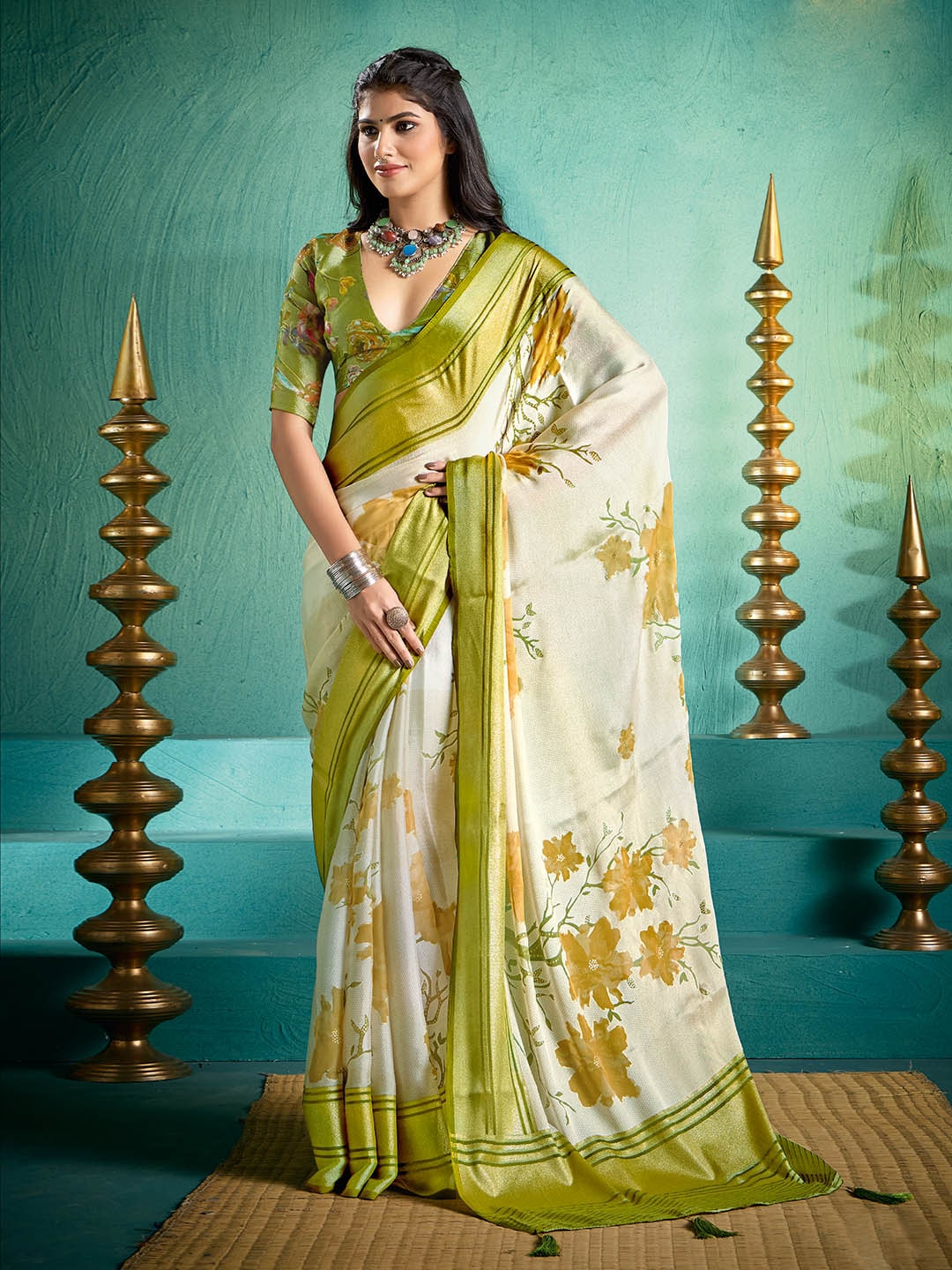 Digital Floral Printed Georgette Saree