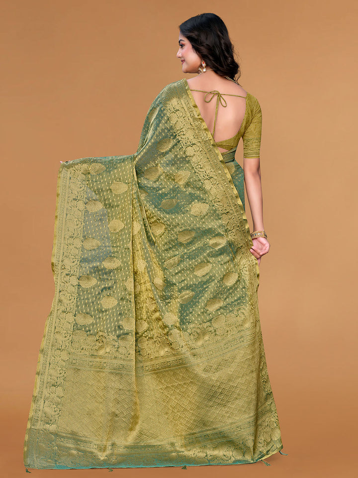 Zari Jaal Cotton Woven Saree