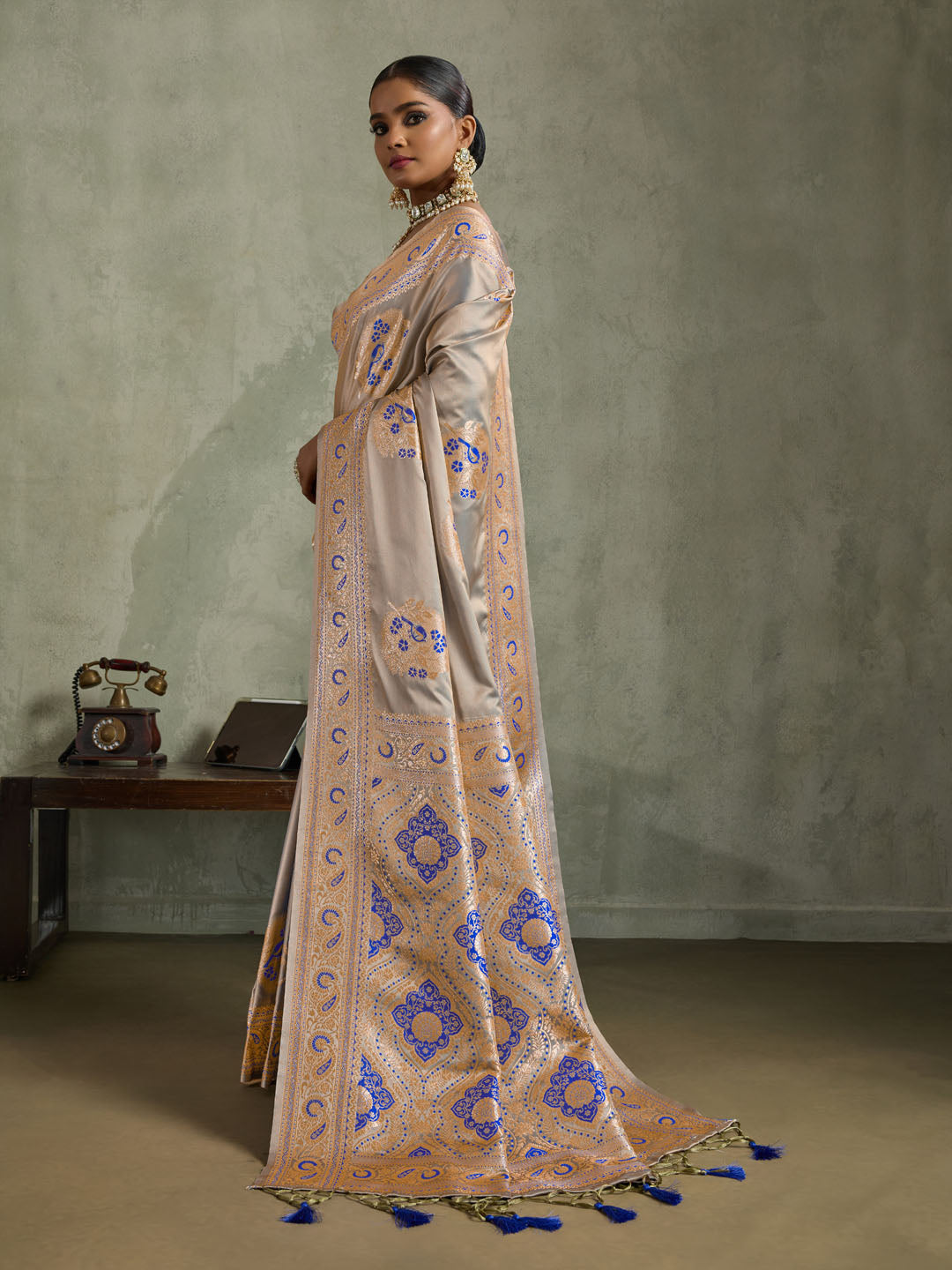 Woven Design Satin Silk Saree