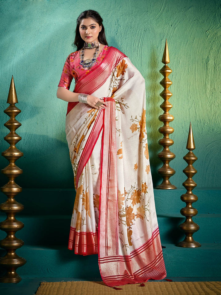 Digital Floral Printed Georgette Saree