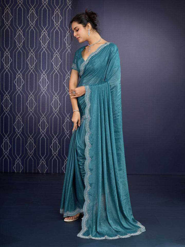 Embroidered Georgette Saree