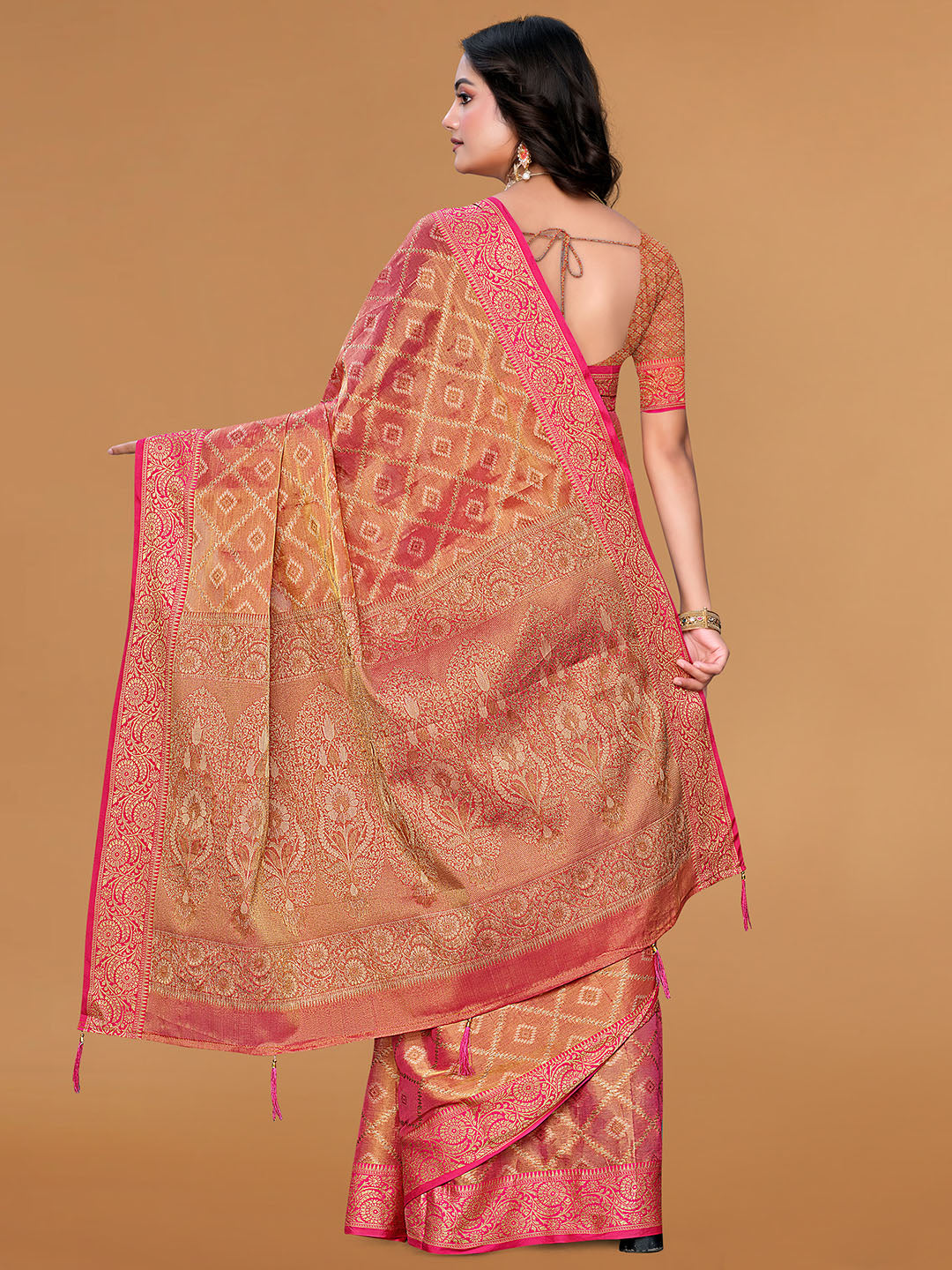 Zari Jaal Cotton Woven Saree
