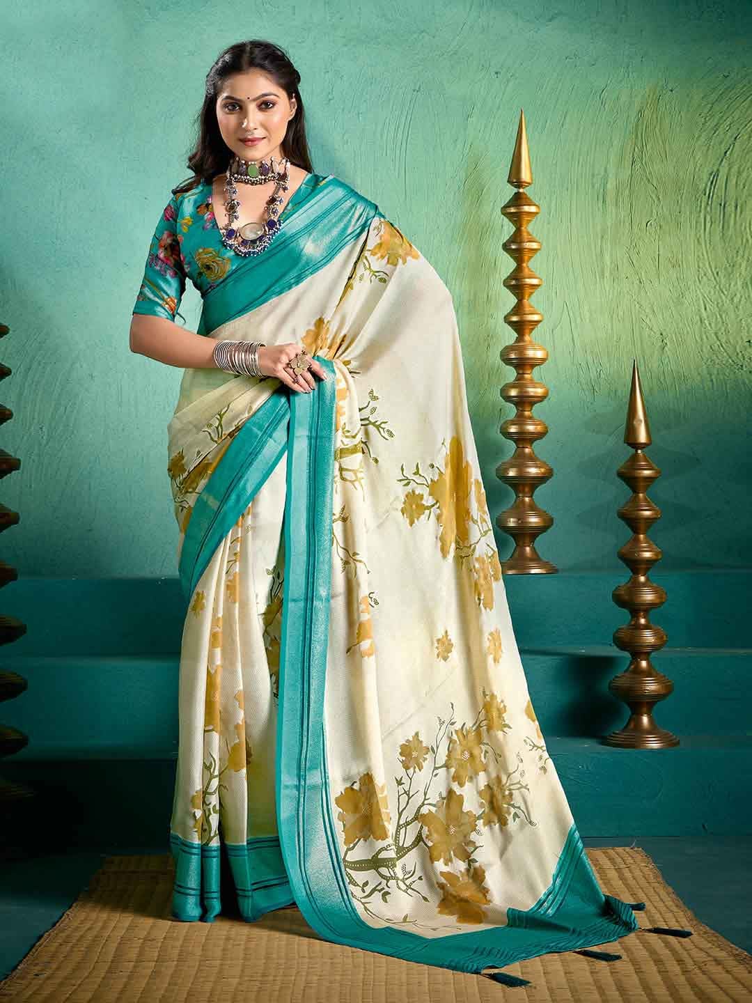 Digital Floral Printed Georgette Saree