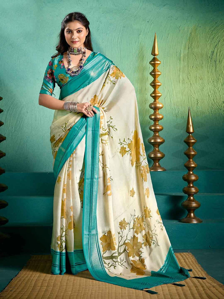 Digital Floral Printed Georgette Saree