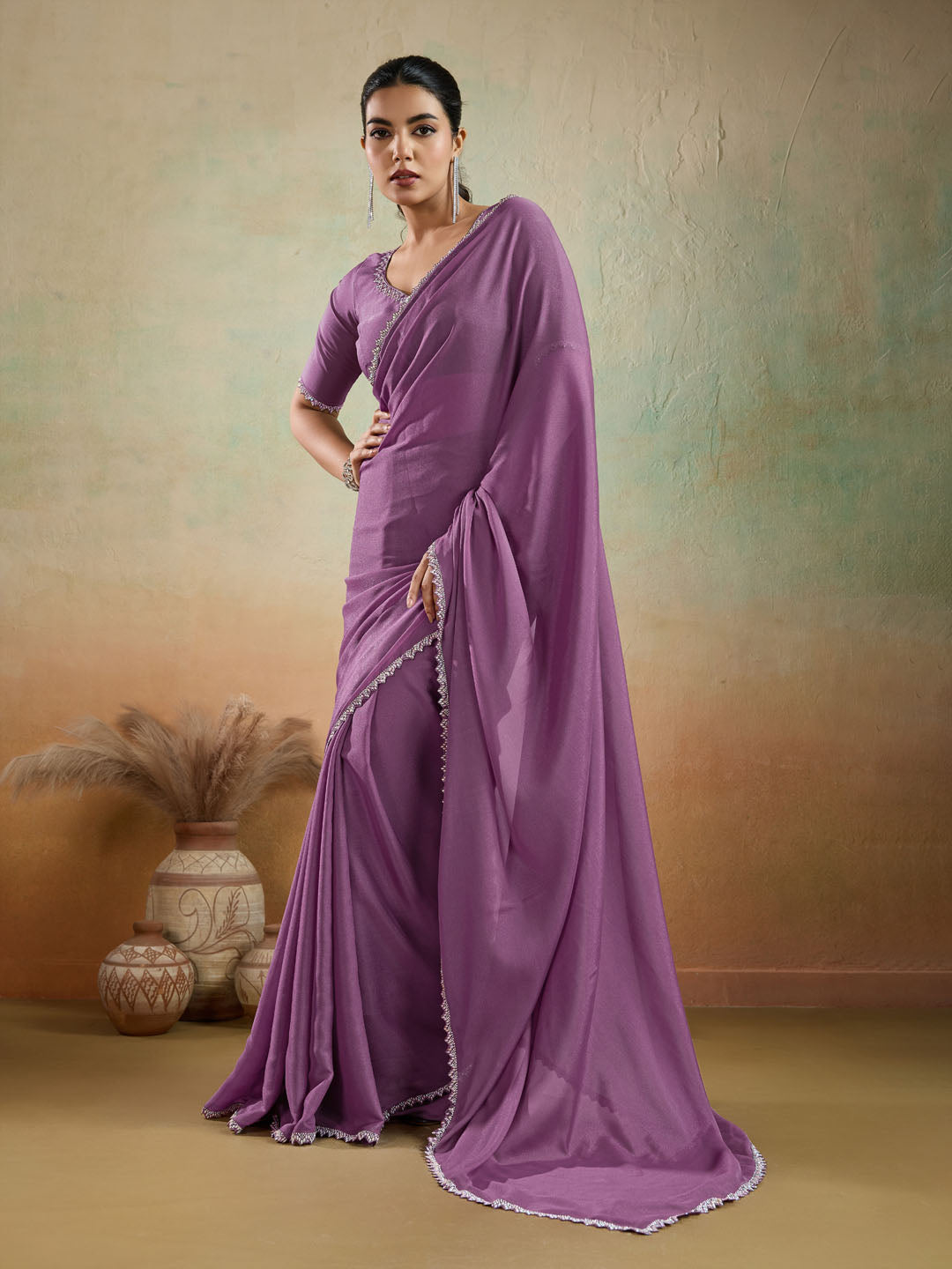 Woven Design Georgette Saree