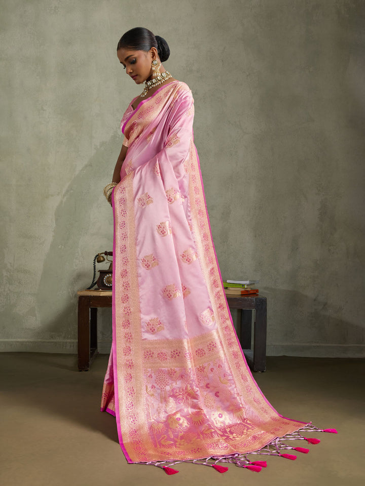 Woven Design Satin Silk Saree