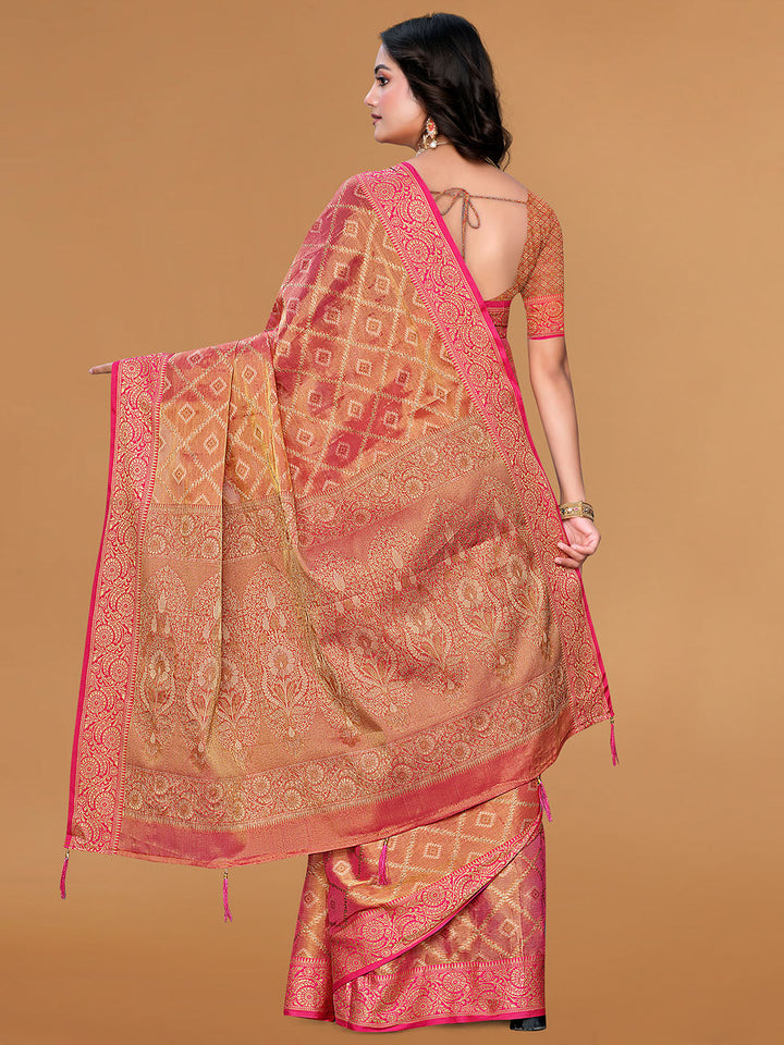 Zari Jaal Cotton Woven Saree