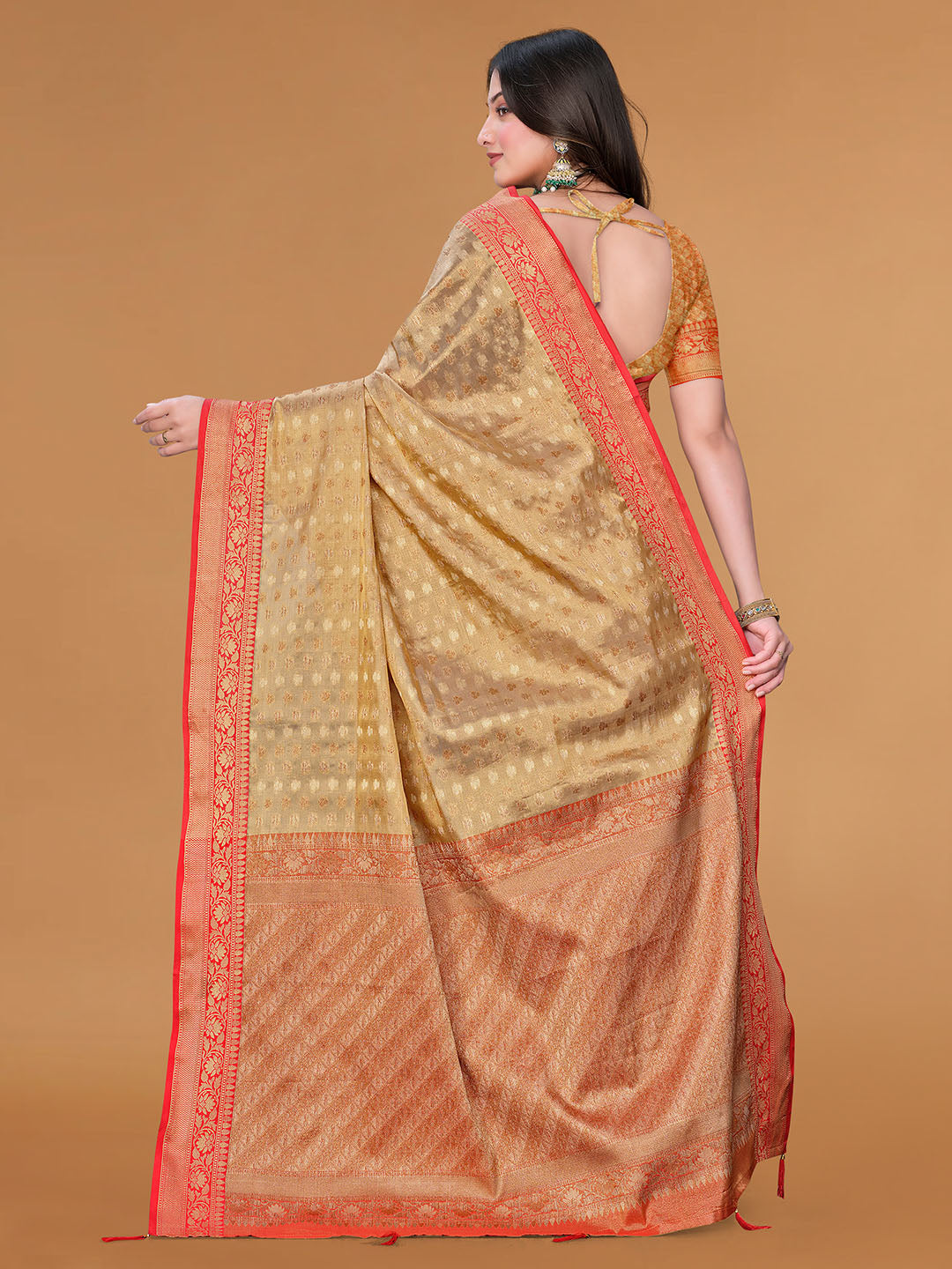 Zari Jaal Cotton Woven Saree