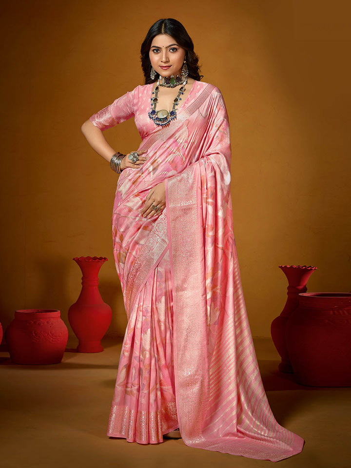 Zari Jaal Woven Art Silk Saree
