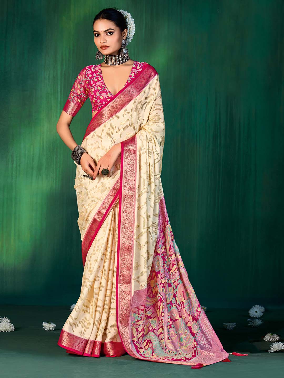 Bandhani Printed Georgette Saree