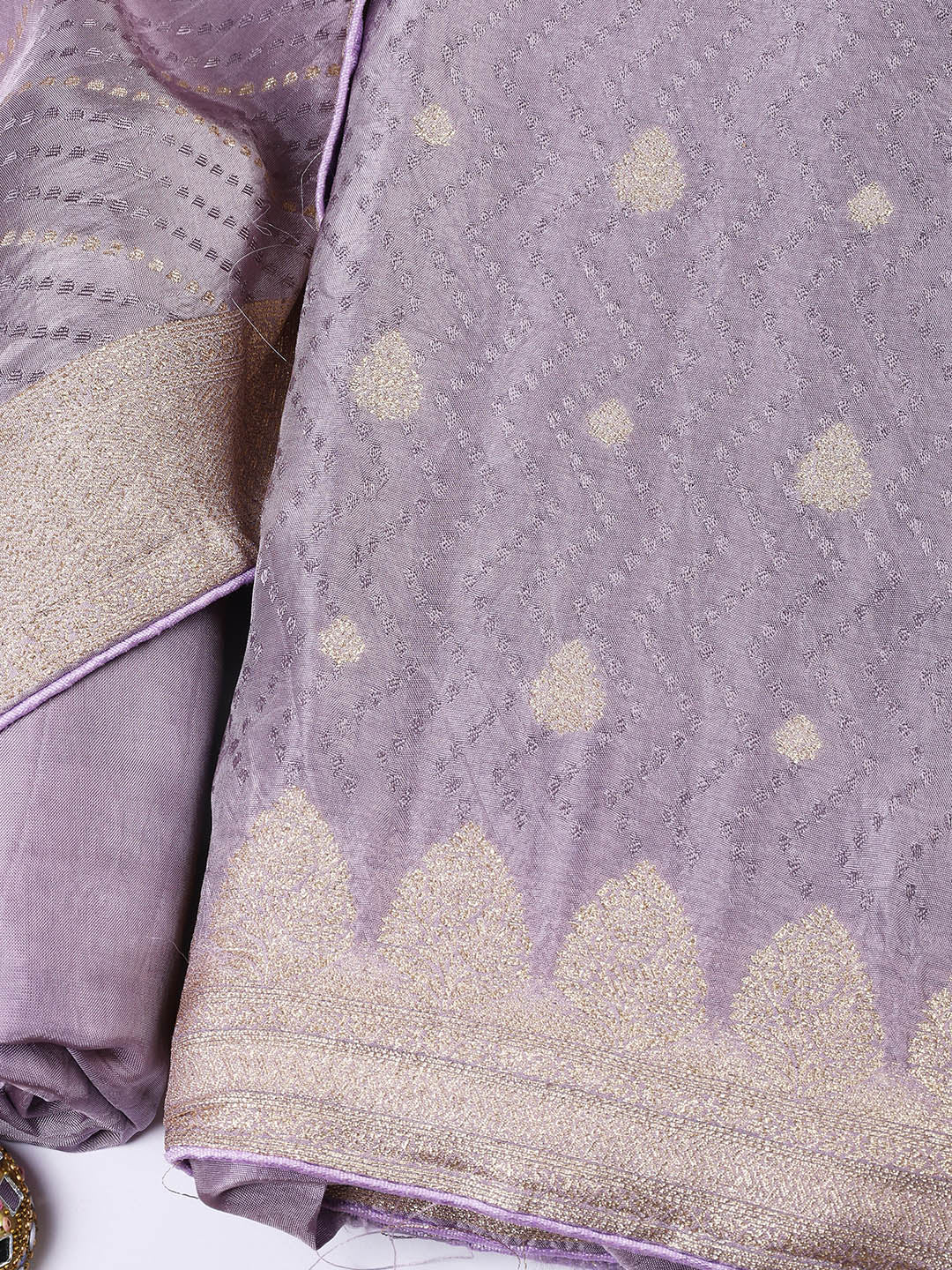 Mauve Woven Design Art Silk Saree