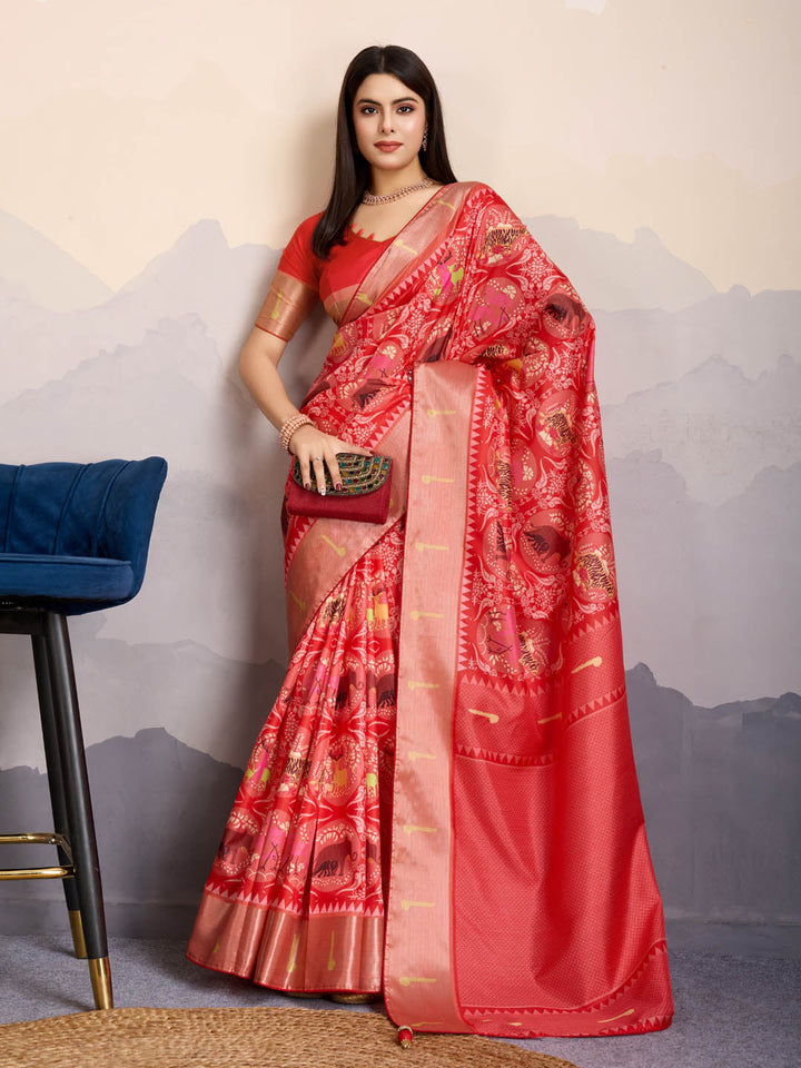 Printed Art Silk Saree