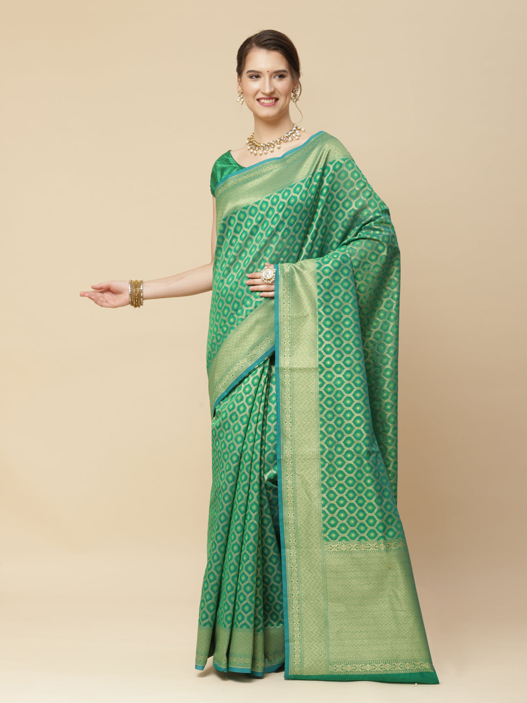 Zari Jaal Cotton Woven Saree