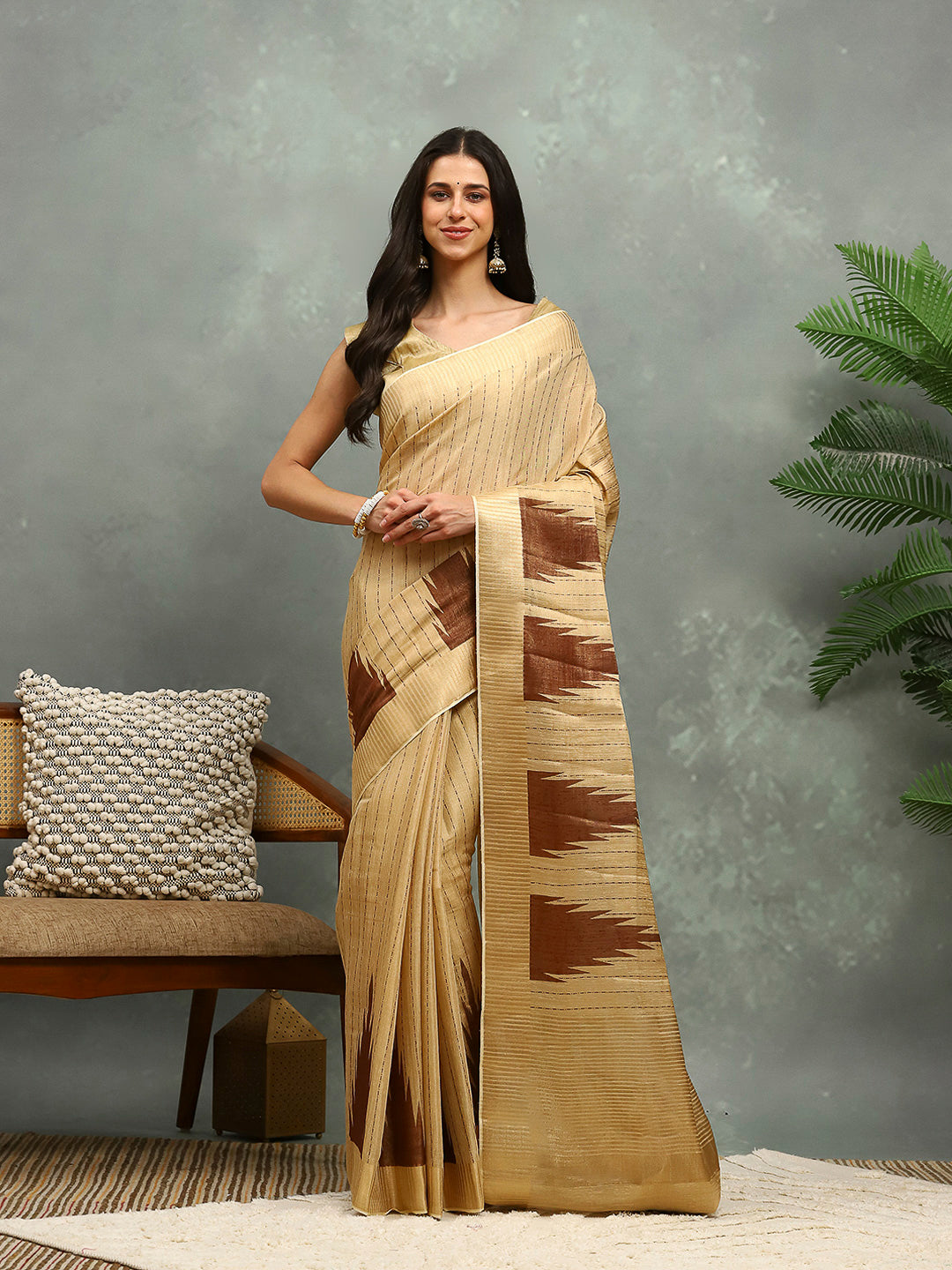 Zaari Border Art Silk Saree