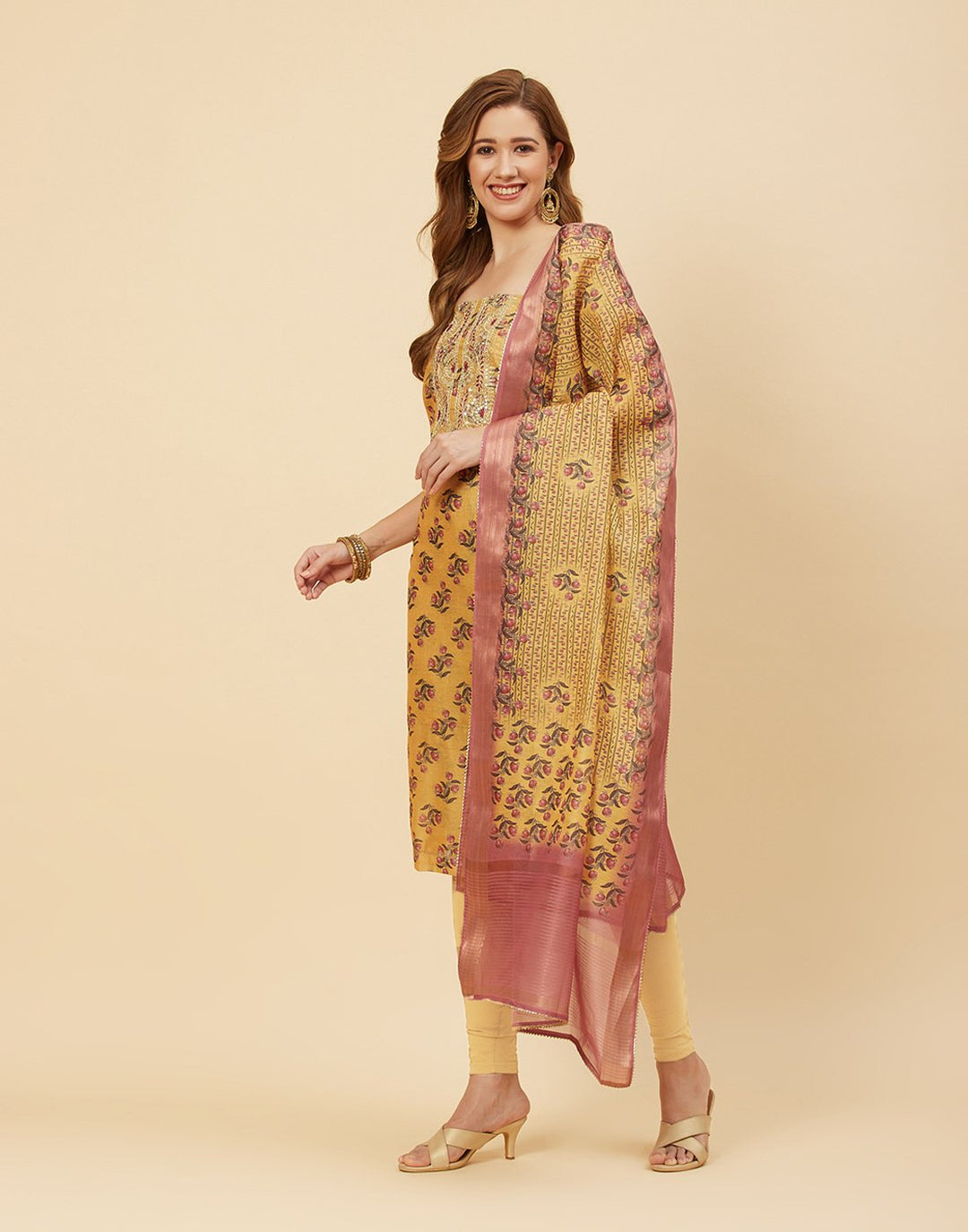 Embroidered Chanderi Suit Piece