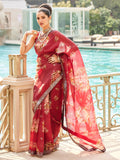Printed Organza Kora Saree